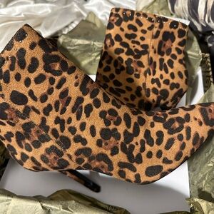Leopard Print Ankle Boots